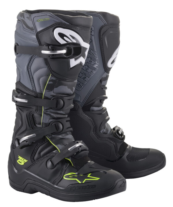 ALPINESTARS TECH 5 BOOTS BLK/COOL GREY/YLW FLUO SZ 11 - 2015015-1055-11