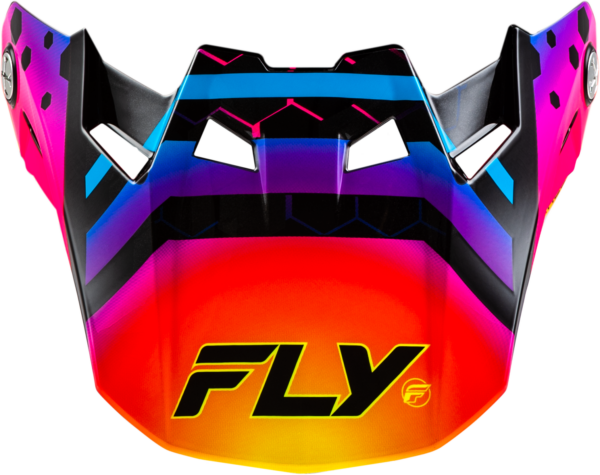 FLY RACING FORMULA CC TEKTONIC VISOR BLACK/SUNSET YL/SM - 73-4340