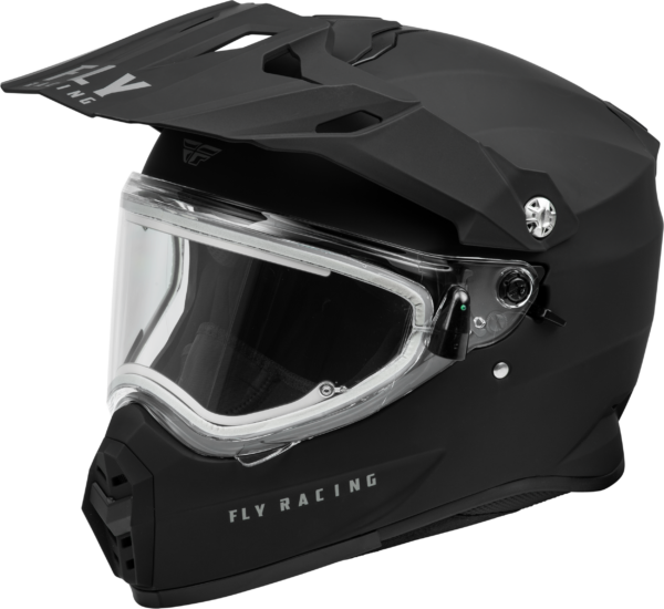 FLY RACING TREKKER CW SOLID HELMET ELEC SHLD MATTE BLACK 2X - 73-313662X