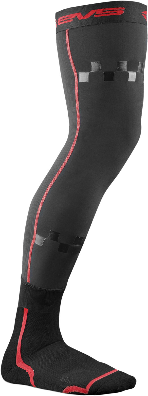 EVS FUSION SOCKS BLACK/RED LG/XL - FSN-R/BK-L/XL