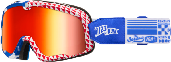 100-PERCENT BARSTOW GOGGLE ARTIST SERIES 123 KLAN MIRROR RED LENS - 50000-00023