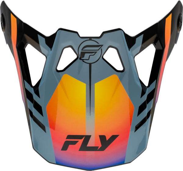 FLY RACING FORMULA CP KRYPTON VISOR GREY/BLACK/ELECTRIC FADE M-2X - 73-0047