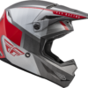 FLY RACING KINETIC DRIFT HELMET CHARCOAL/LIGHT GREY/RED MD - 73-8643M - Image 4