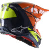 ALPINESTARS S.TECH S-M8 FACTORY HELMET DARK BLUE/ORANGE/YLW FLUO MD - 8302922-7445-M - Image 2