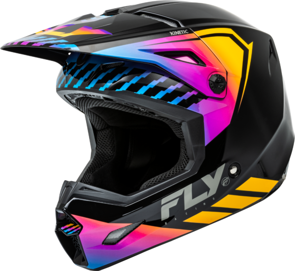 FLY RACING YOUTH KINETIC MENACE HELMET BLACK/SUNRISE YM - F73-8655YM