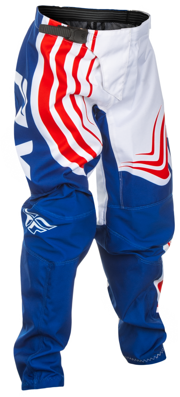 FLY RACING YOUTH F-16 PANTS CA/NY RED/WHITE/BLUE SZ 26 - C378-23226