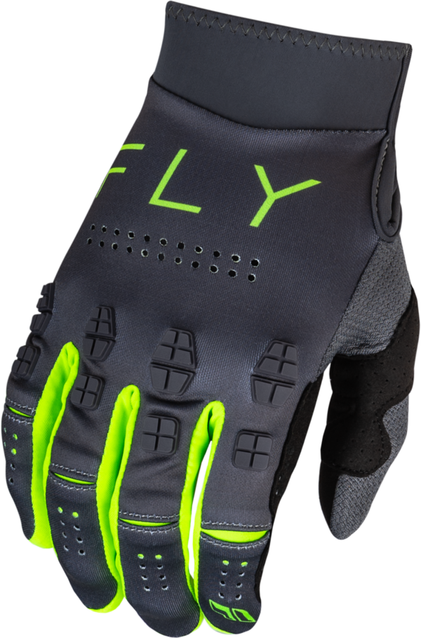 FLY RACING EVOLUTION DST GLOVES CHARCOAL/NEON GREEN XS - 377-111XS