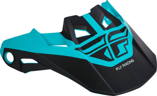 FLY RACING FORMULA VISOR MATTE BLACK/TEAL MD-LG - 73-47206M