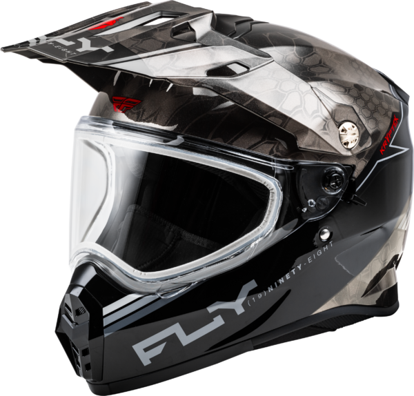 FLY RACING TREKKER CW CONCEAL HELMET DUAL SHLD BLACK/GREY/WHITE XS - 73-31357XS