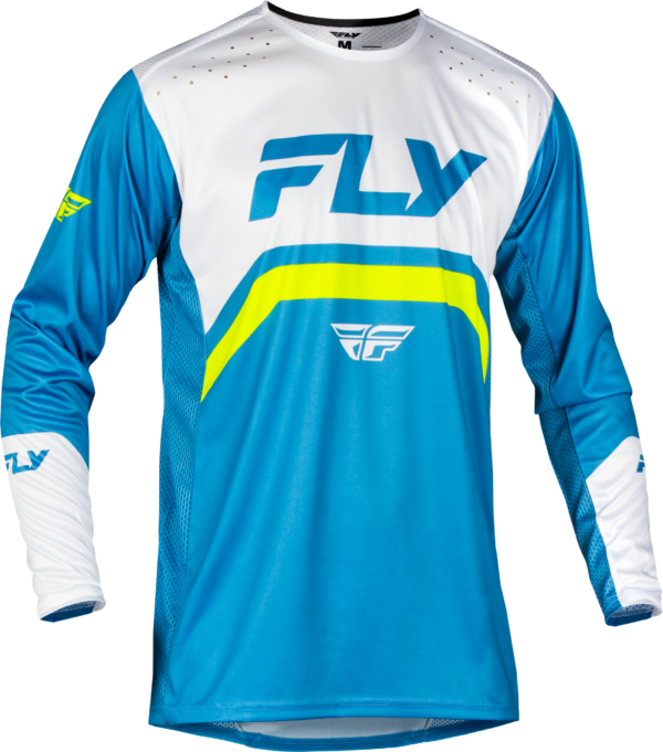 FLY RACING YOUTH RAYCE BICYCLE JERSEY BLUE/WHITE/LIME GREEN YL - 378-052YL