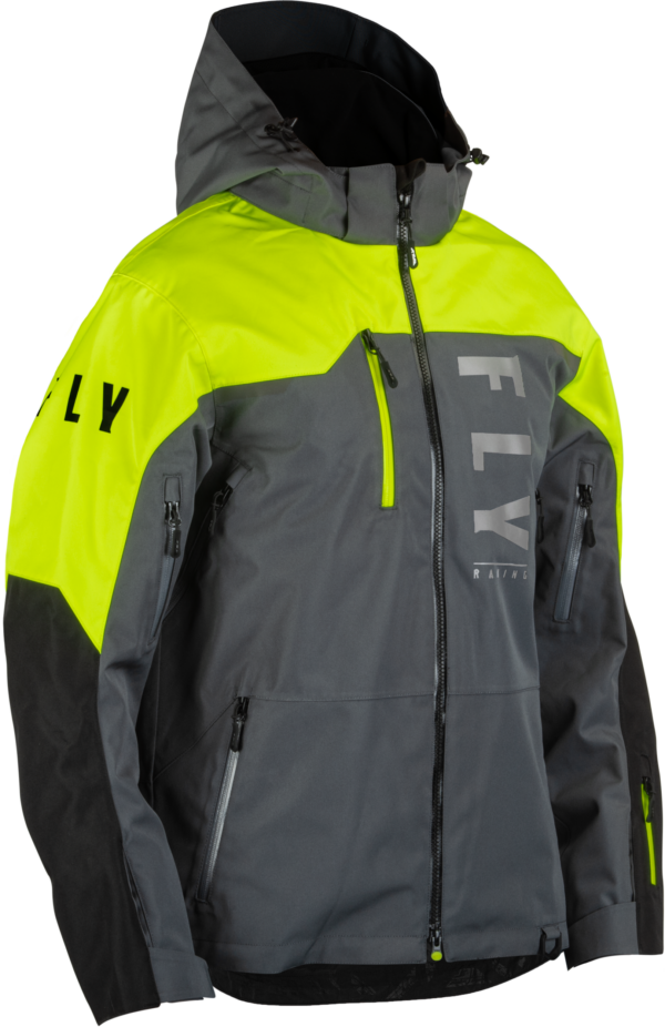 FLY RACING CARBON JACKET BLACK/GREY/HI-VIS XL - 470-5204X