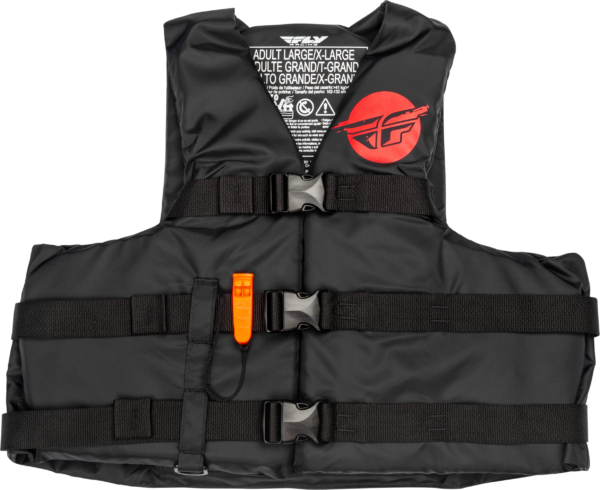 FLY RACING NYLON FLOTATION VEST BLACK/RED 3X - 221-304103X