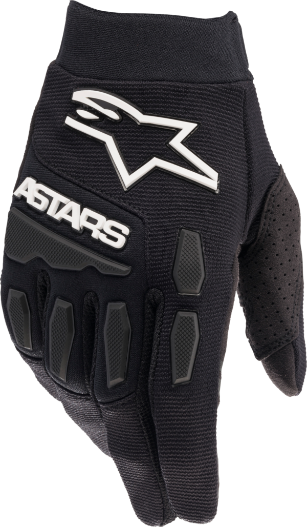 ALPINESTARS FULL BORE GLOVES BLACK/WHITE SM - 3563622-10-S