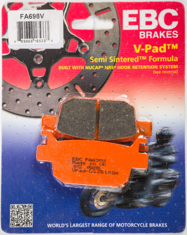 EBC BRAKE PADS FA698V SEMI-SINTERED V SERIES - FA698V