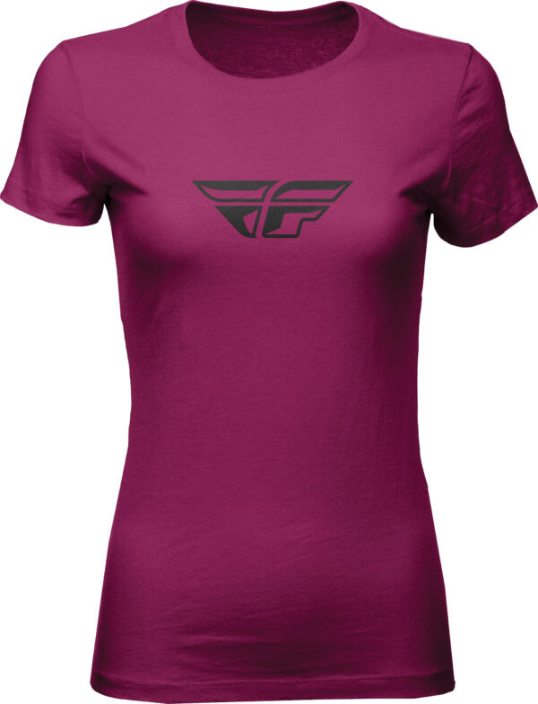 FLY RACING WOMEN'S FLY F-WING TEE DARK MAGENTA MD - 356-0482M