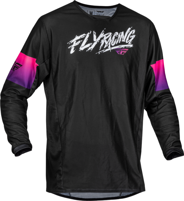 FLY RACING YTH KINETIC MESH KHAOS JERSEY BLACK/PURPLE/PINK YL - 377-330YL