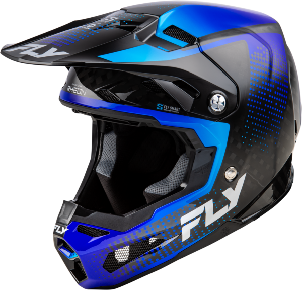 FLY RACING FORMULA S CARBON PROTOCOL HLMT BLACK CARBON/BLUE XS - 73-4466XS