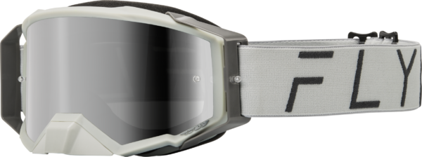 FLY RACING ZONE PRO GOGGLE GREY W/ GREY MIRROR/SMOKE LENS - 37-51910