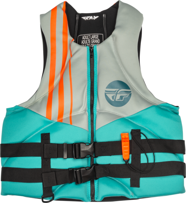 FLY RACING NEOPRENE FLOTATION VEST TEAL/GREY/ORANGE XS - 221-30403XS