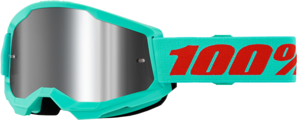 100-PERCENT STRATA 2 GOGGLE MAUPITI MIRROR SILVER LENS - 50028-00020