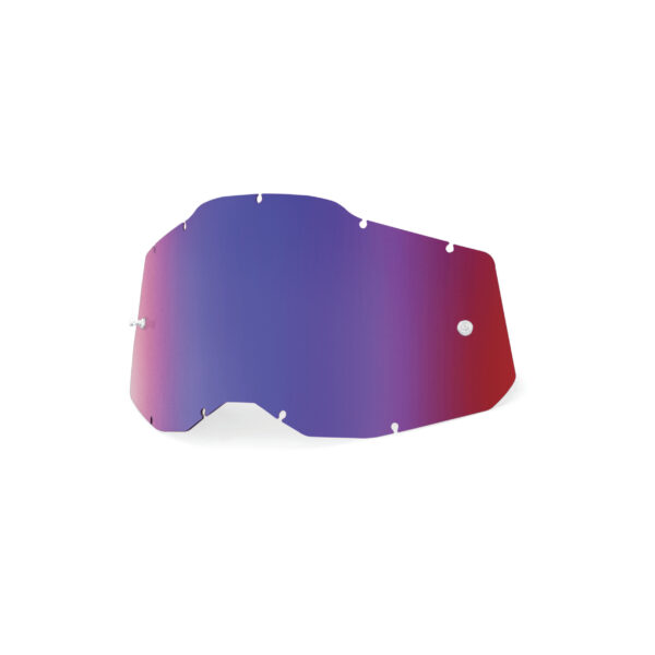 100-PERCENT RC2/AC2/ST2 SHEET MIRROR RED/BLUE LENS - 59078-00008