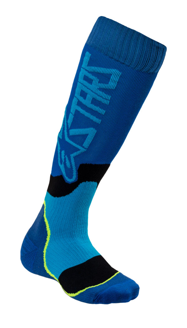 ALPINESTARS MX PLUS-2 SOCKS BLUE/CYAN LARGE - 4701920-707-L/XXL