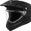 FLY RACING TREKKER SOLID HELMET MATTE BLACK SM - 73-7021S - Image 2