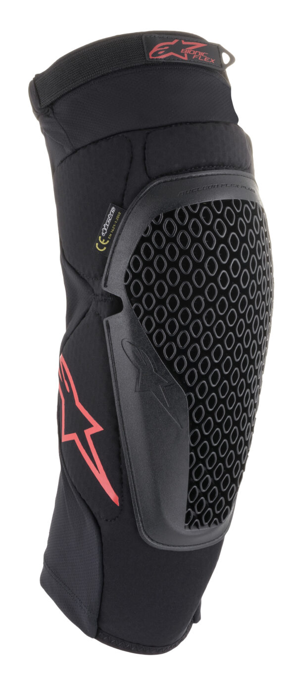 ALPINESTARS BIONIC FLEX KNEE PROTECTOR BLACK/RED SM/MD - 6505121-13-S/M