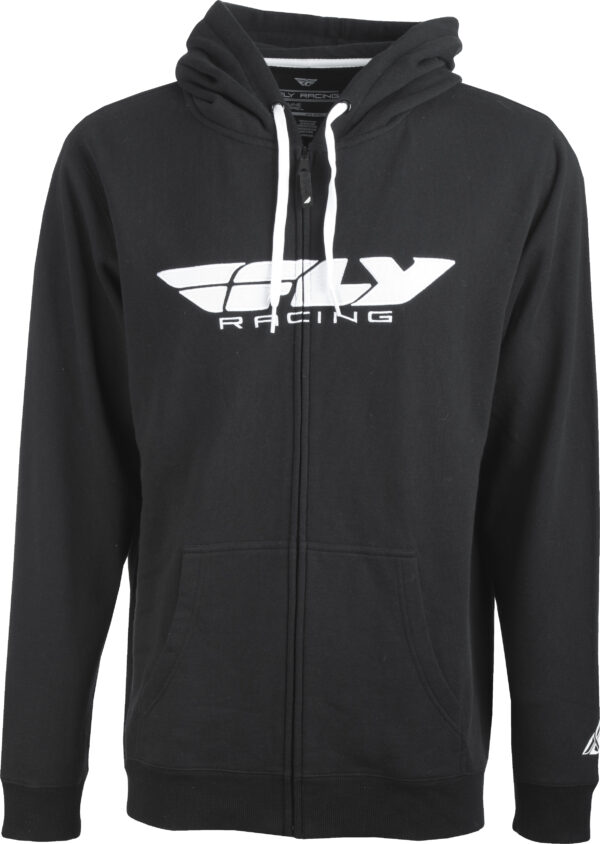 FLY RACING FLY CORPORATE ZIP UP HOODIE BLACK SM - 354-0190S