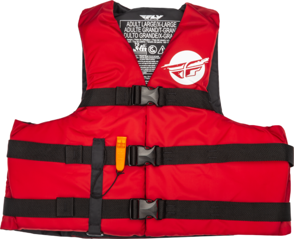 FLY RACING NYLON FLOTATION VEST RED/WHITE 3X - 221-304133X