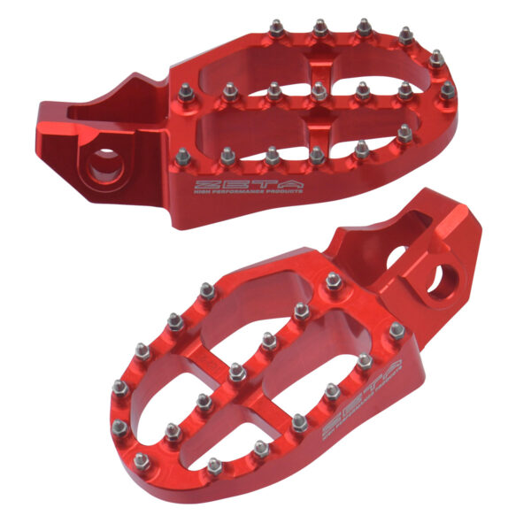 DRC ALUMINUM FOOTPEGS GAS RED - ZE93-1822