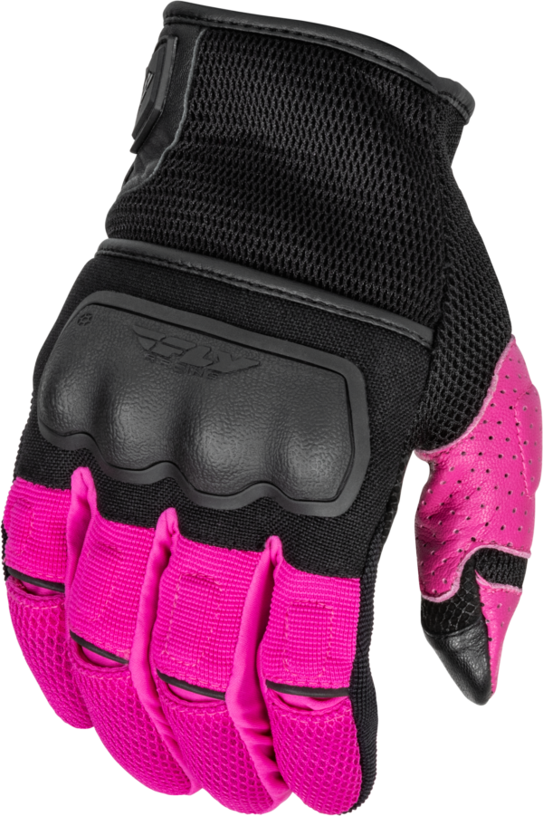 FLY RACING WOMEN'S COOLPRO FORCE GLOVES BLACK/PINK MD - 476-6302M