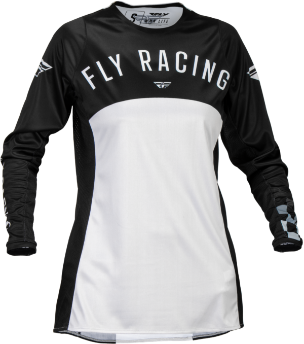 FLY RACING WOMEN'S LITE JERSEY BLACK/LIGHT GREY LG - 377-620L