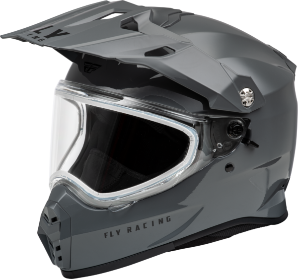 FLY RACING TREKKER CW SOLID HELMET DUAL SHLD GREY XS - 73-31363XS