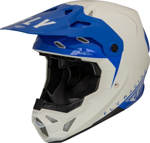 FLY RACING YOUTH FORMULA CP SLANT HELMET GREY/BLUE YL - 73-0032YL