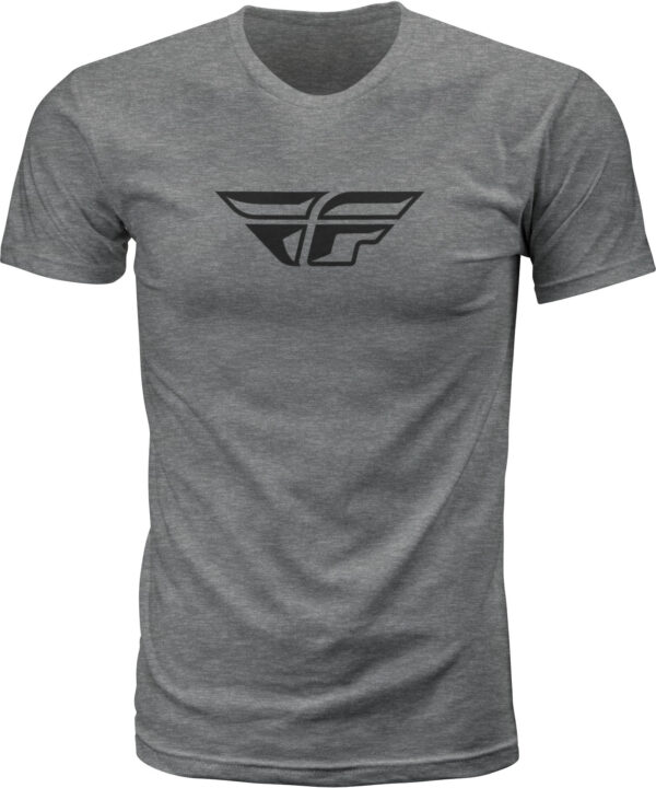 FLY RACING FLY F-WING TEE DARK GREY HEATHER SM - 352-0619S