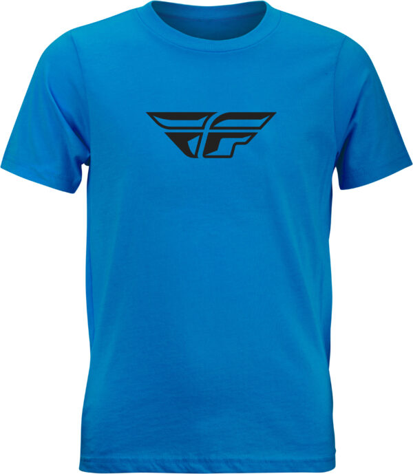 FLY RACING YOUTH FLY F-WING TEE TURQUOISE YS - 352-0663YS