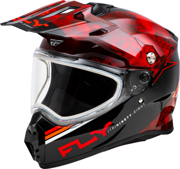 FLY RACING TREKKER CW CONCEAL HELMET DUAL SHLD RED/BLACK XS - 73-31358XS