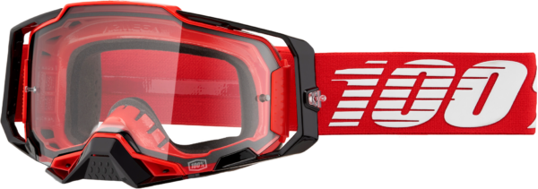 100-PERCENT ARMEGA GOGGLE RED CLEAR LENS - 50004-00033