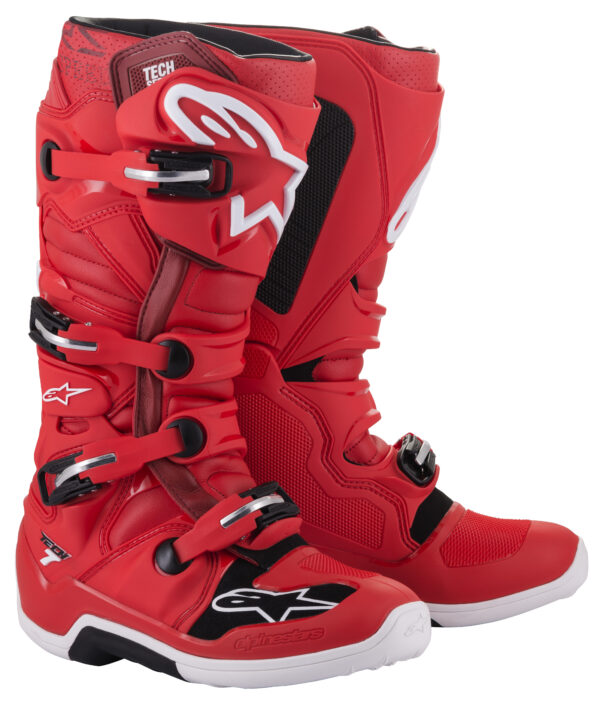 ALPINESTARS TECH 7 BOOTS RED SZ 09 - 2012014-30-9