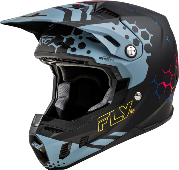 FLY RACING FORMULA CC TEKTONIC HELMET MATTE BLACK/SLATE/BLUE MD - 73-4333M