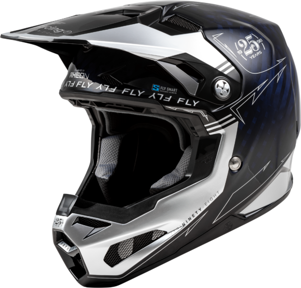 FLY RACING FORMULA S CARBON LEGACY HELMET BLUE CARBON/SILVER XS - 73-4448XS